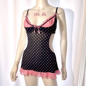 36C VS Victoria’s Secret Sexy Little Things French Maid Apron Costume polkadot